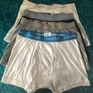 Combo pkg of 4 Designer Calvin Klein Boxer Trunks